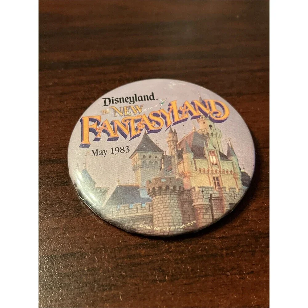 Disneyland New Fantasyland May 1983 Button‎ Pin